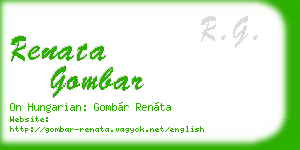 renata gombar business card